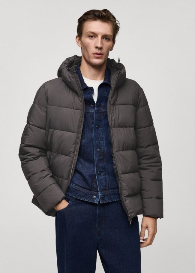 Mango Anorak acolchado impermeable termoregulador - Gris