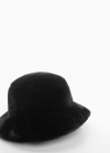 Mango Gorro bucket pelo - Negro