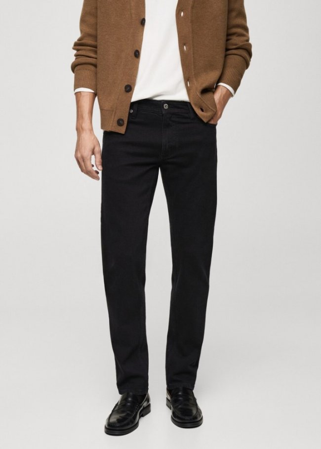 Mango Jeans Jan slim fit - Denim negro