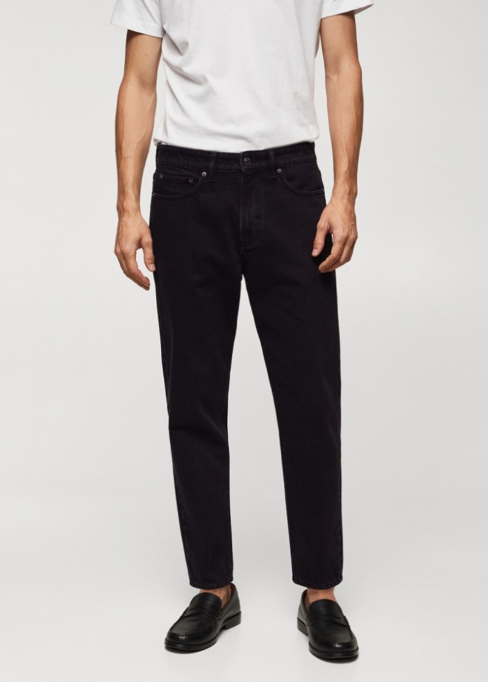Mango Jeans tappered-fit - Denim negro