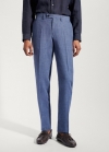 Mango Pantalón traje 100% lino - Azul indigo