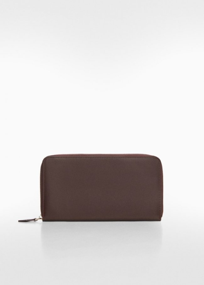 Mango Billetero tarjetero anti contacless - Chocolate