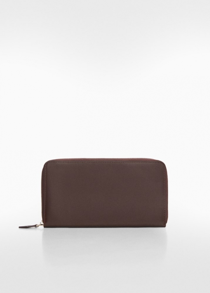 Mango Billetero tarjetero anti contacless - Chocolate