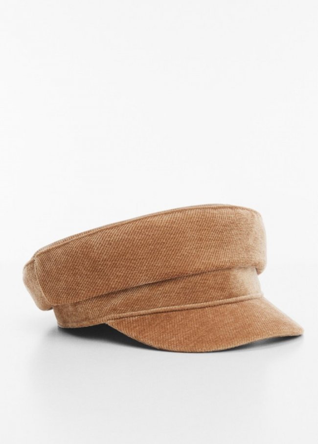 Mango Gorra baker pana - Marrón medio