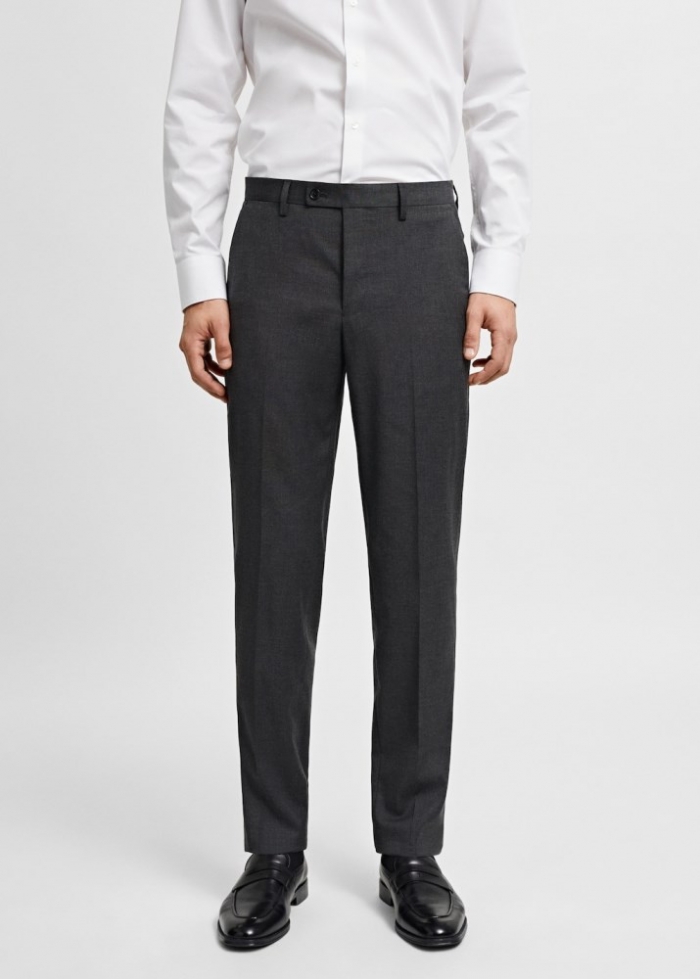 Mango Pantalón traje slim fit - Gris