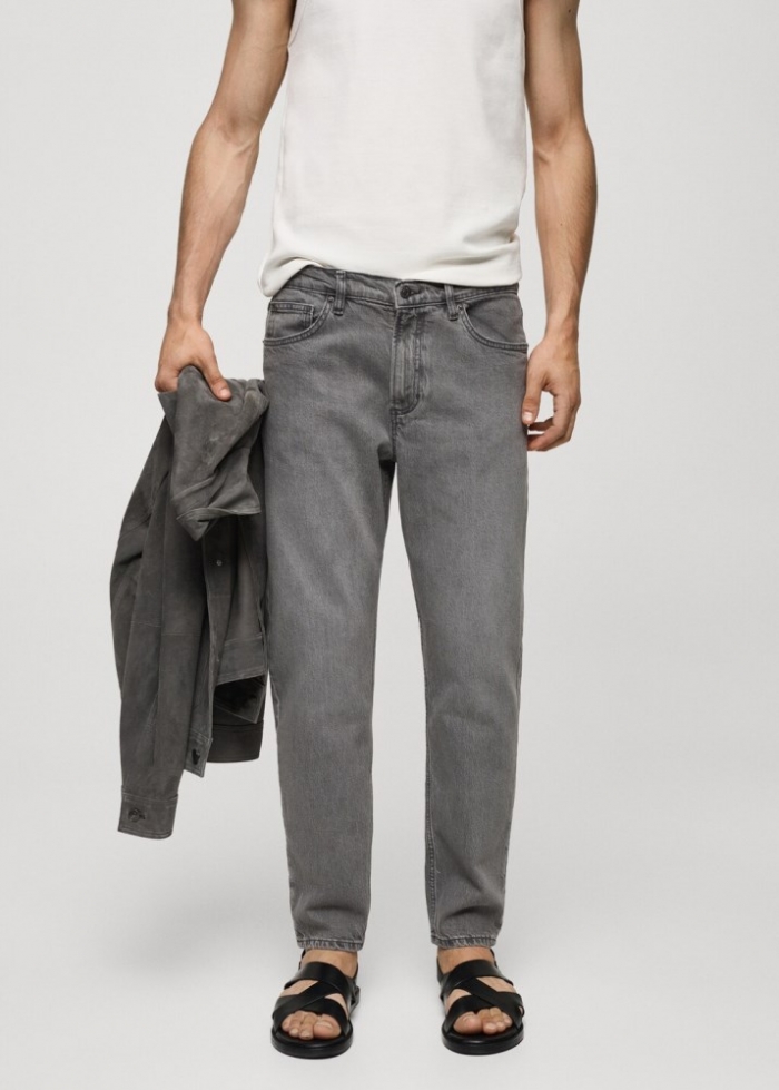 Mango Jeans tapered-fit - Gris