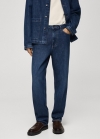 Mango Jeans relaxed fit raya planchada - Azul oscuro