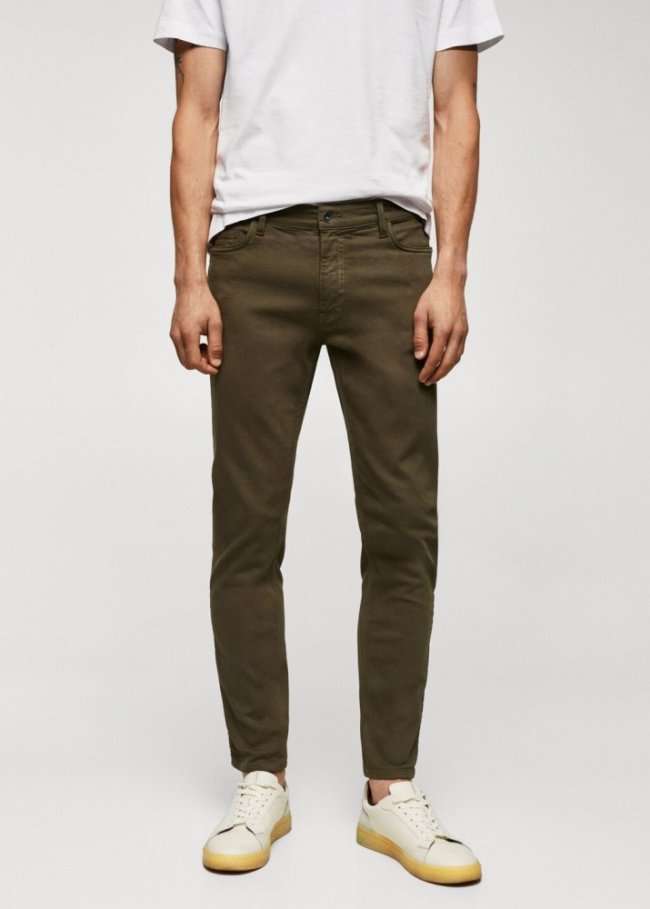 Mango Jeans Billy skinny color - Khaki