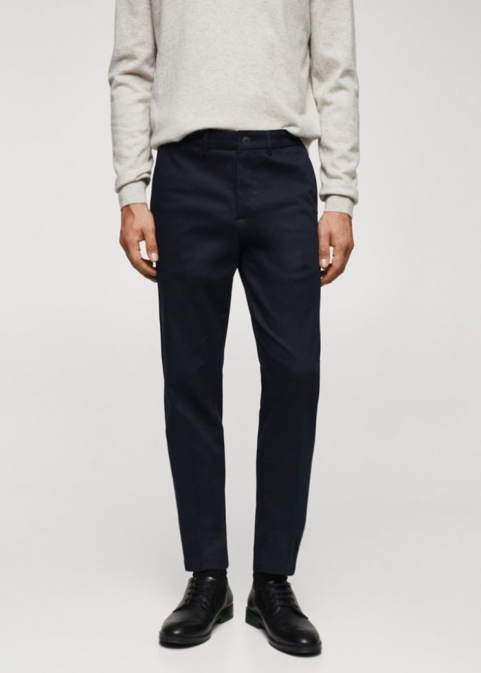 Mango Pantalón chino slim fit - Azul marino