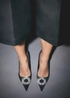 Mango Zapato tacón joya - Negro