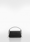 Mango Bolso solapa doble asa - Negro