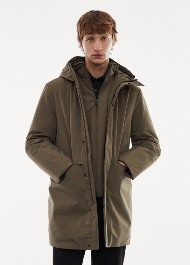 Mango Parka capucha acolchada SOFEELATE® - Khaki
