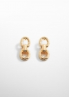 Mango Pendientes aros eslabones - Oro