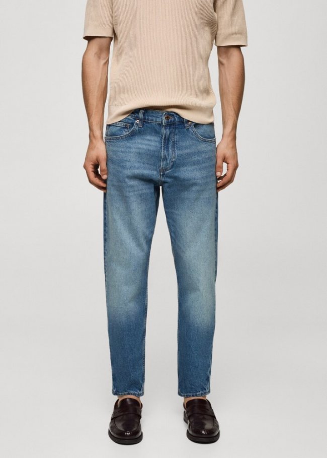 Mango Jeans tapered-fit - Azul medio vintage