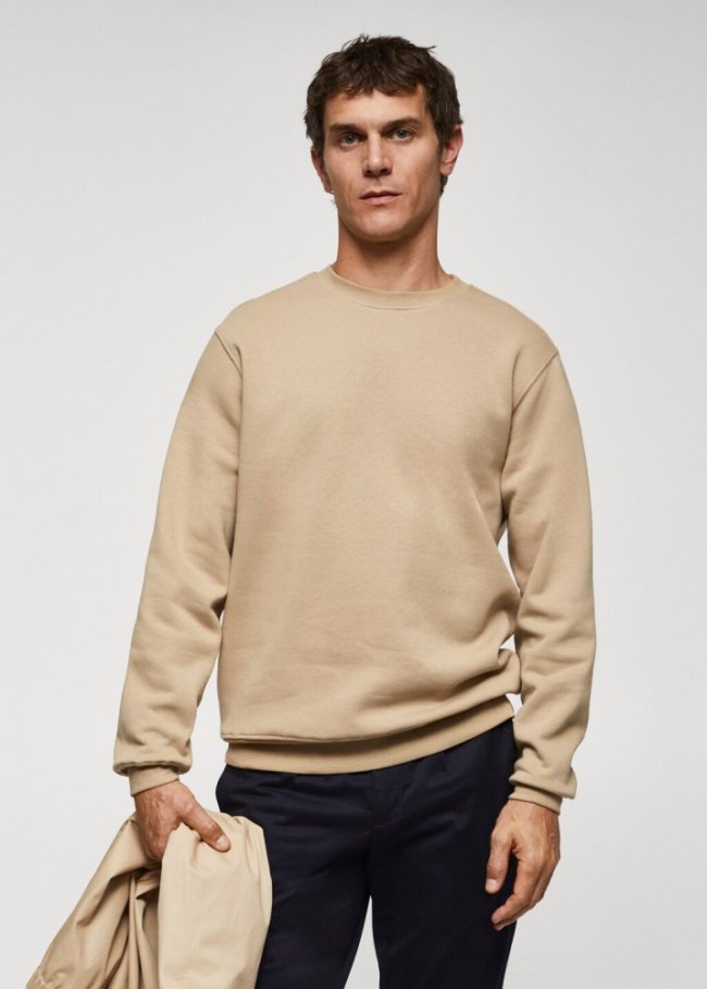 Mango Sudadera ligera algodón - Beige