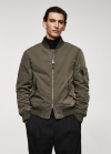Mango Chaqueta bomber water repellent - Khaki