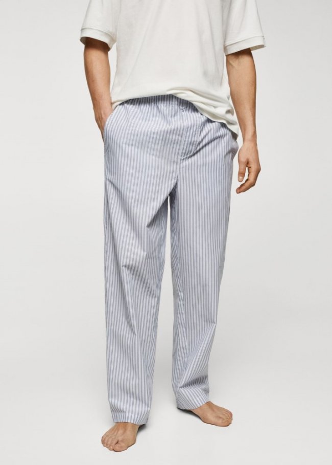 Mango Pack pijama algodón estampado - Blanco