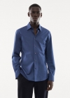 Mango Camisa slim fit algodón stretch - Azul tinta