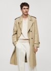Mango Gabardina trench cinturón relaxed fit - Beige