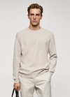 Mango Jersey algodón estructura - Beige