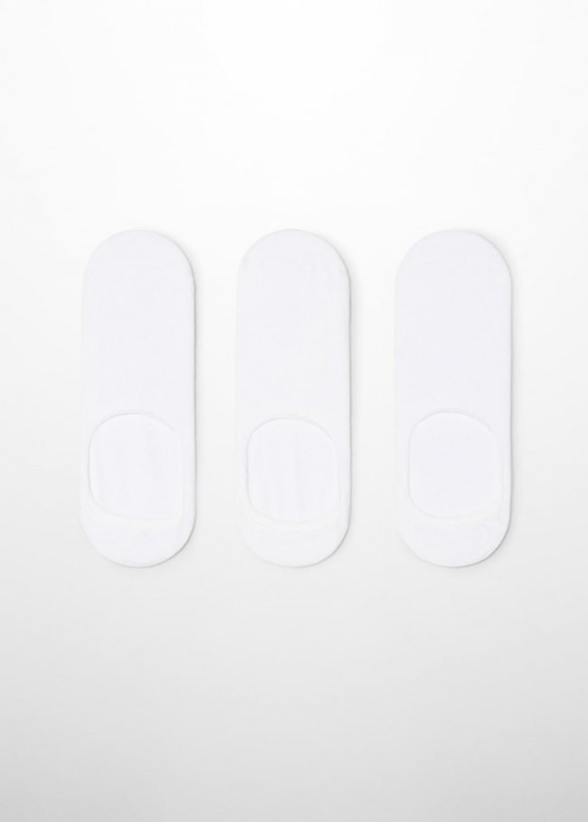 Mango Pack 3 calcetines invisibles - Blanco
