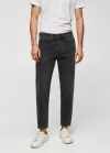 Mango Jeans tappered-fit lavado oscuro - Gris oscuro