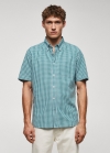 Mango Camisa 100% algodón estampada - Verde
