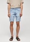 Mango Bermudas vaqueras slim fit - Azul claro