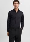 Mango Camisa traje slim fit 100% algodón - Negro