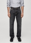 Mango Jeans relaxed fit lavado oscuro - Gris oscuro