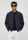 Mango Chaqueta bomber water repellent - Azul marino oscuro
