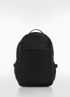 Mango Mochila nylon multi bolsillos - Negro