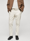 Mango Pantalón slim fit pana - Blanco roto