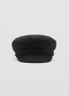 Mango Gorra baker cuadros - Negro