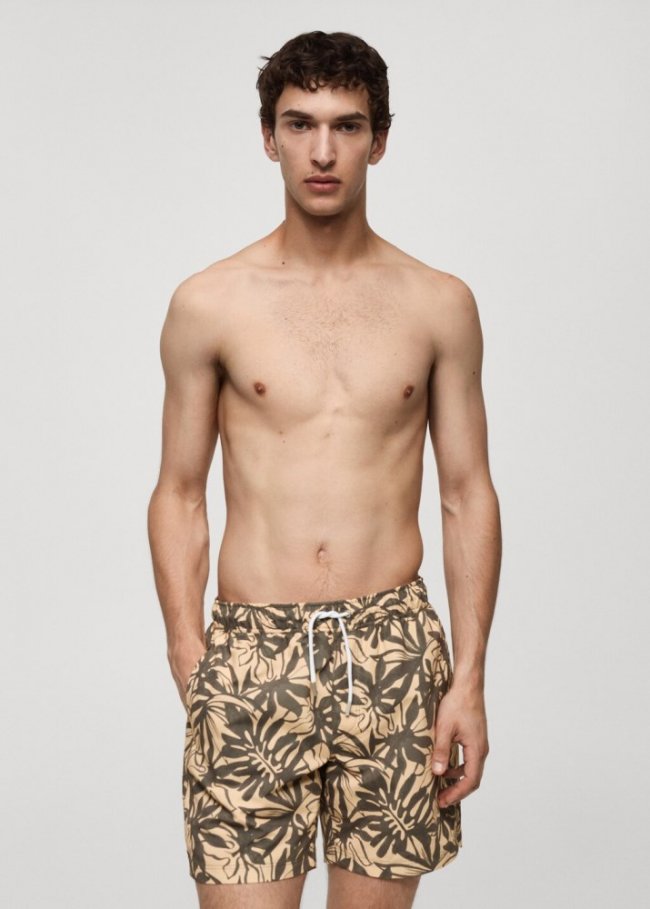 Mango Bañador estampado floral - Amarillo