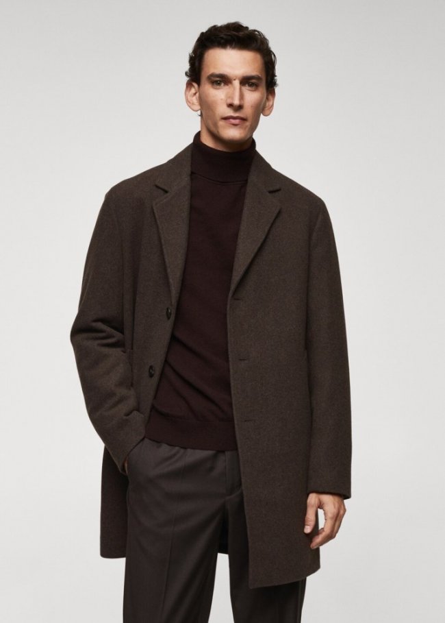 Mango Abrigo lana termorregulador - Khaki