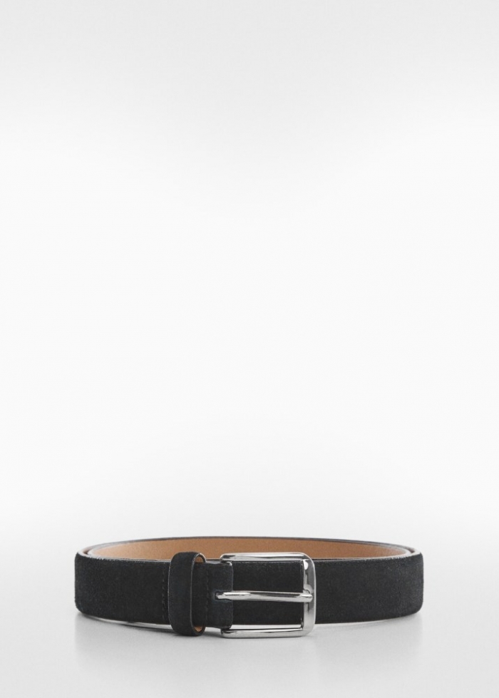 Mango Cinturón serraje - Negro