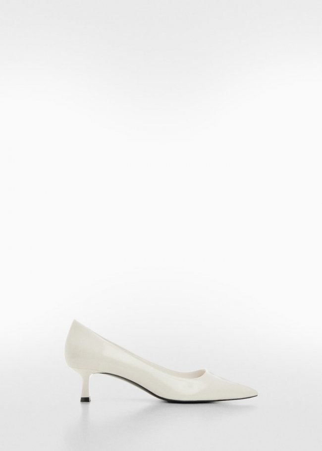 Mango Zapato tacón kitten - Blanco