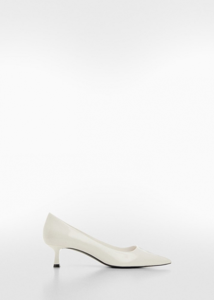Mango Zapato tacón kitten - Blanco
