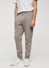 Mango Pantalón jogger algodón - Topo