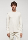 Mango Camiseta 100% algodón manga larga - Blanco roto