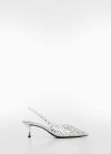 Mango Zapato vinilo tacón - Plata