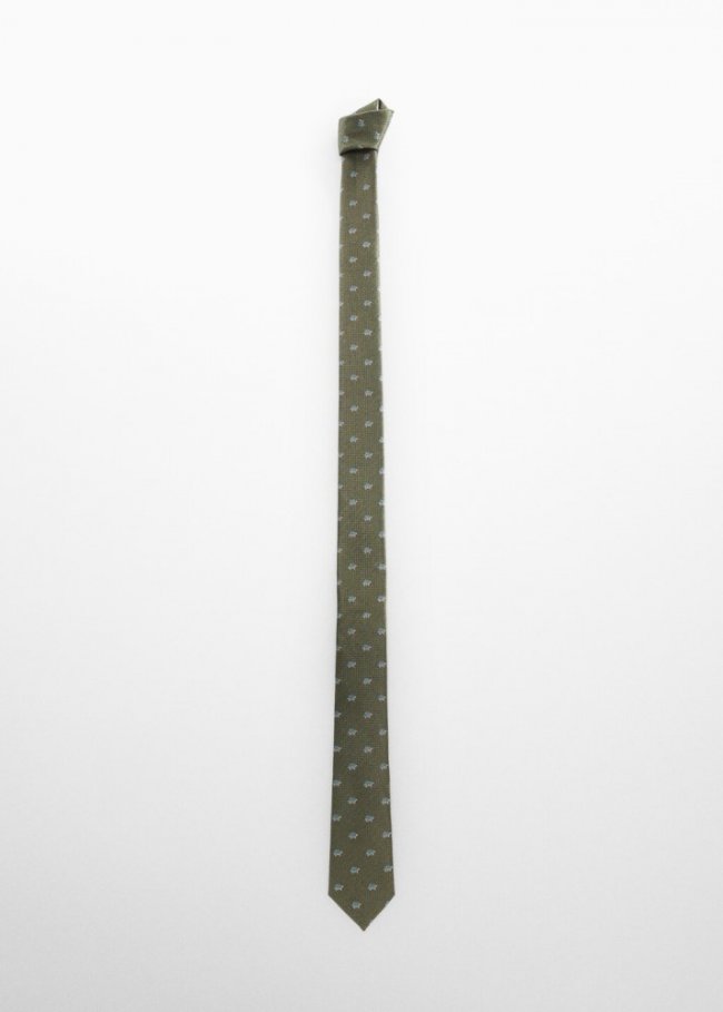 Mango Corbata estampado animales - Khaki