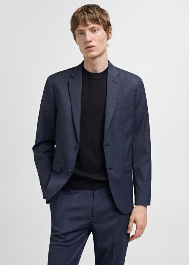 Mango Americana traje París super slim fit - Azul indigo
