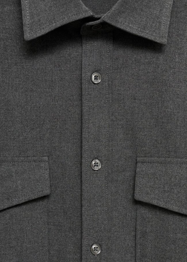 Mango Camisa polanu - Gris