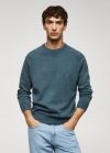 Mango Jersey punto fino algodón - Azul petróleo