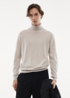Mango Jersey 100% lana merino cuello alto - Gris claro/pastel