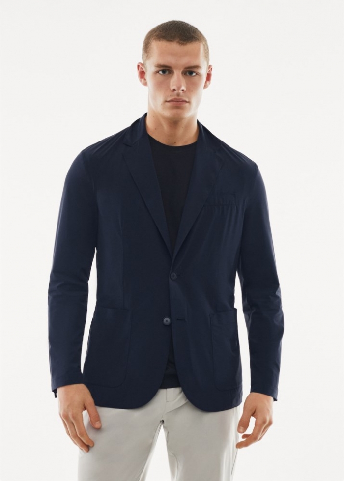 Mango Americana ligera water-repellent - Azul marino