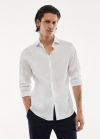 Mango Camisa traje microestructura stretch - Blanco