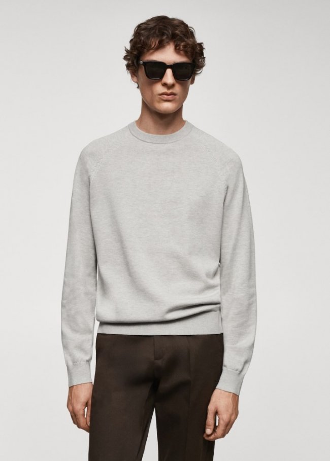 Mango Jersey punto fino algodón - Arena